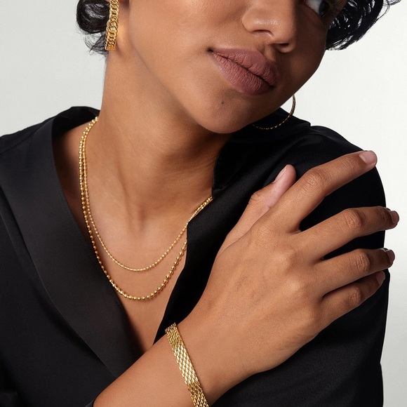 NEW: 18K Gold Chain Bracelet*Minimalist Bracelet*Waterproof Sweatproof - Picture 5 of 5